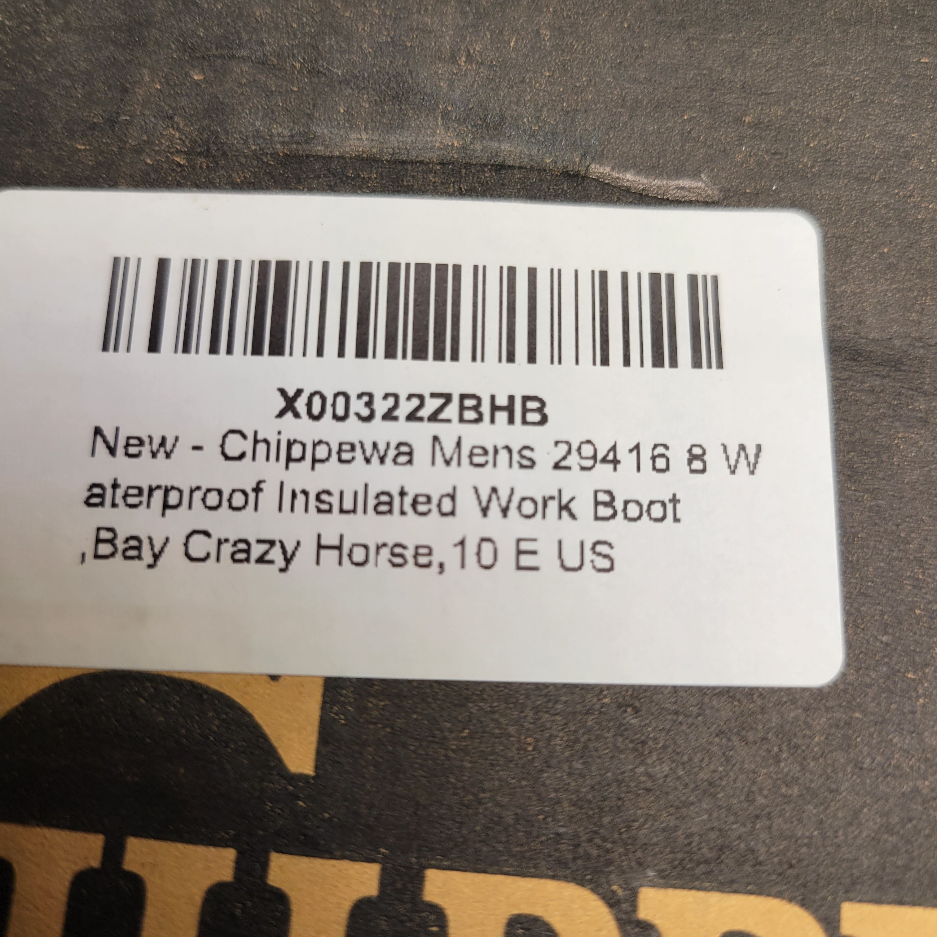 Chippewa Men's 8" Waterproof Insulated Steel Toe Work Boot, Brown 10E *READ* (7877177508078)